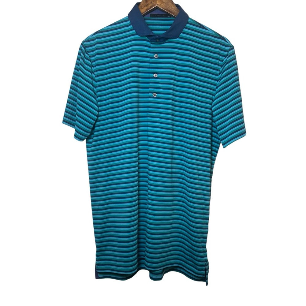 Greyson Golf Polo Performance Stretch Shirt Men’s Medium Striped Active